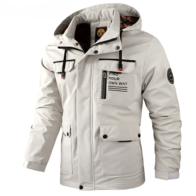 Windbreak Shell Jacket - Fashion Men's Casual Windbreaker Hooded Jacket