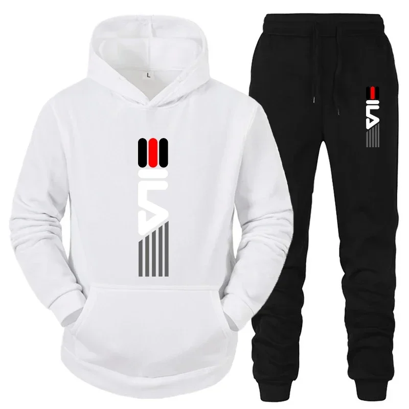Street Fashion Casual - Men's Tracksuit Hooded Sweatshirt+Sweatpants 2 Pcs