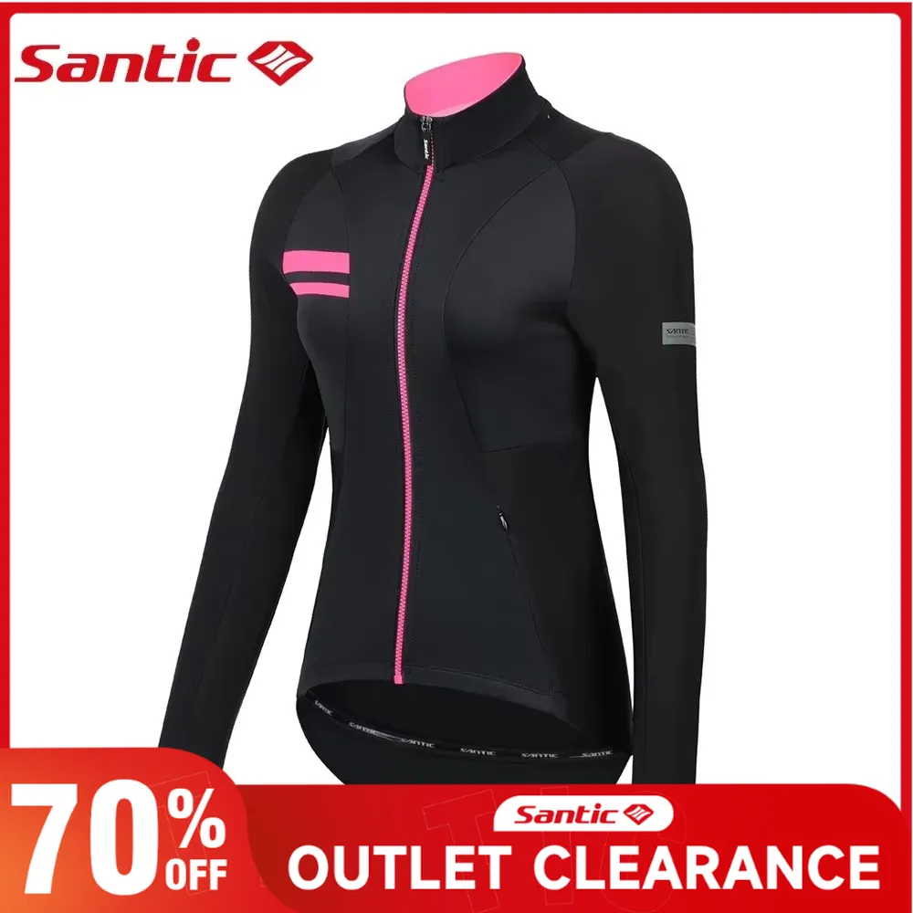 Windbreak Shell Jacket - Santic Womens Fleece Bike Coat Winter