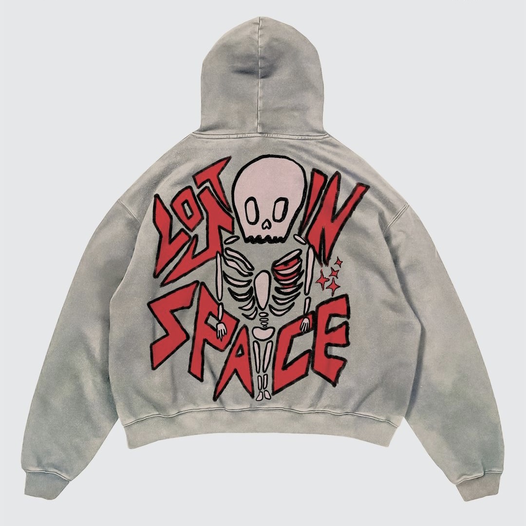 Street Fashion Goth - Street Y2K letter Printed Long-sleeved Hoodie