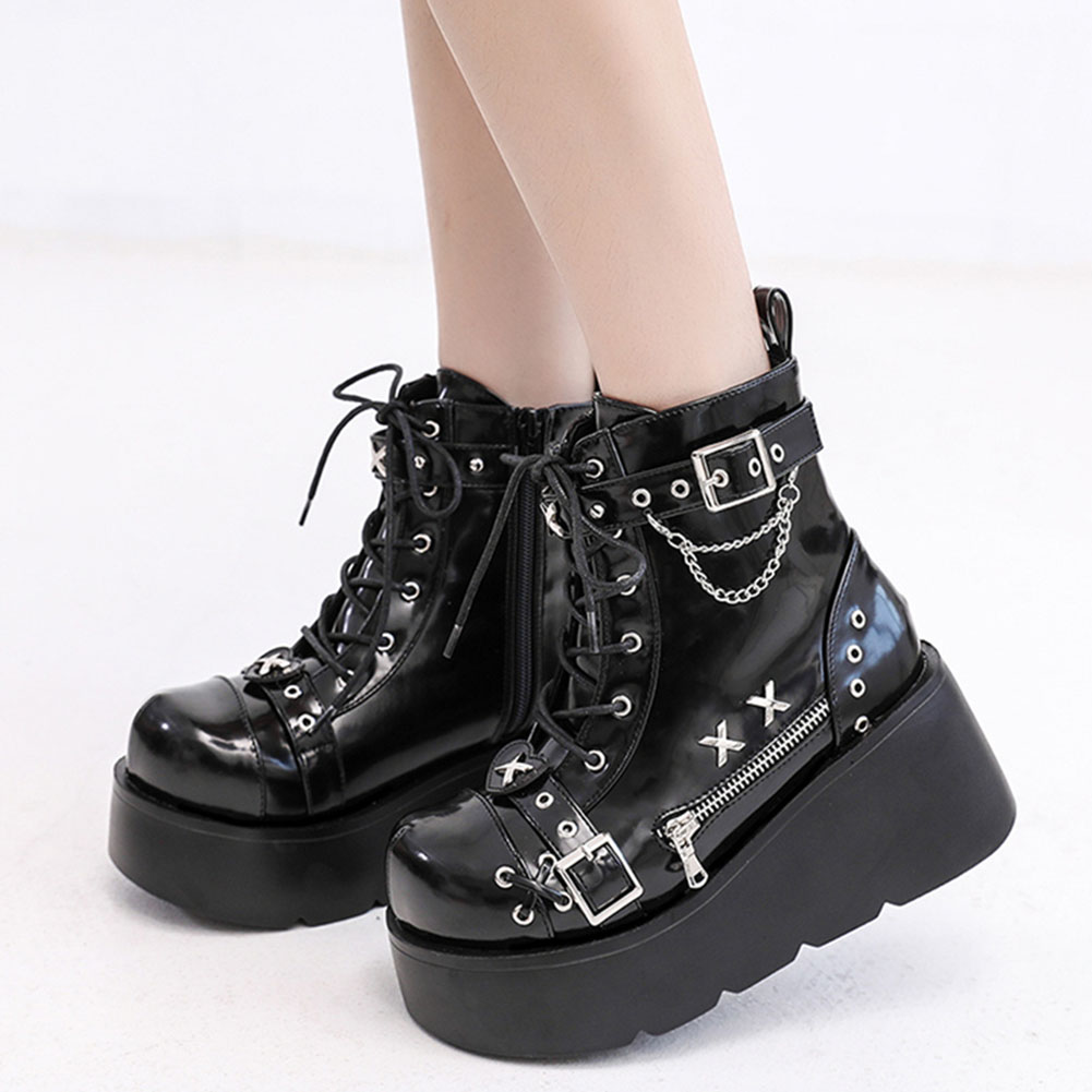 Street Fashion Goth - Brand New Ladies Goth Platform Ankle
