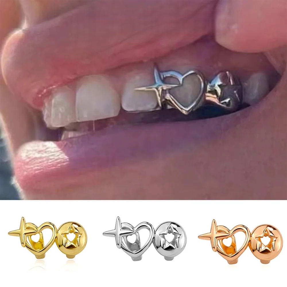 Street Fashion Jewelry - Punk Hip Hop Hollow Heart Teeth