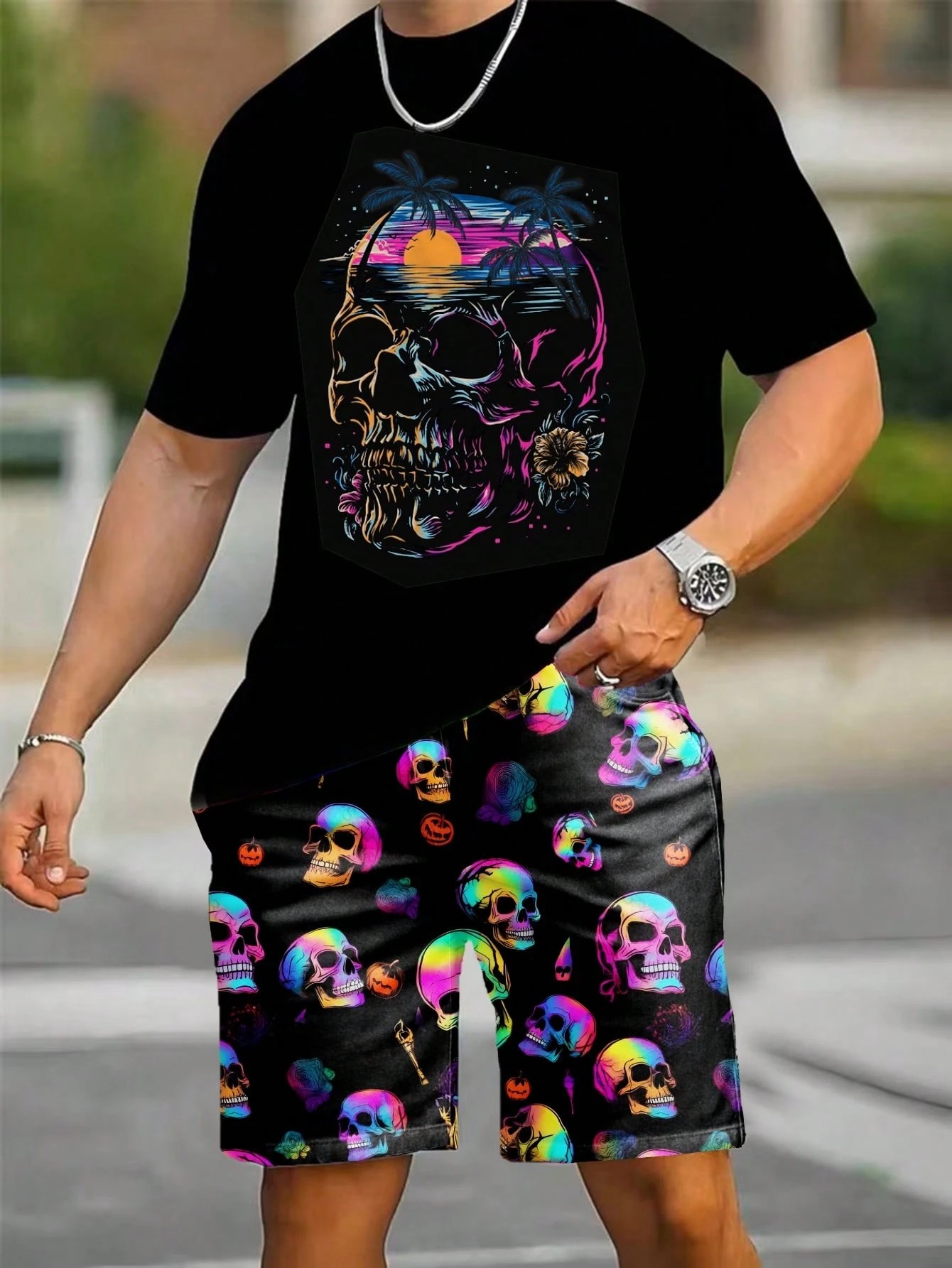 Street Fashion Summer 2026 - 2026 Summer New Men's Short-Sleeved Shorts