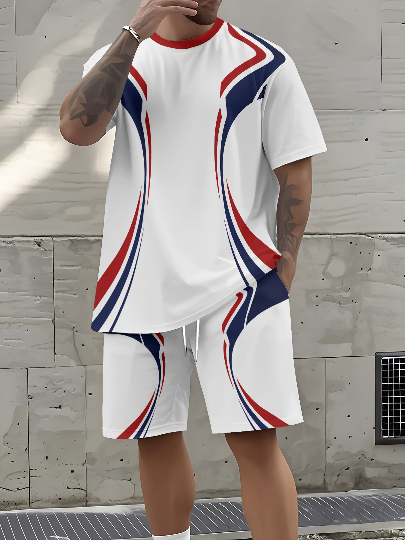 Street Fashion Summer 2026 - 2026 Summer New Men's Short-Sleeved Set
