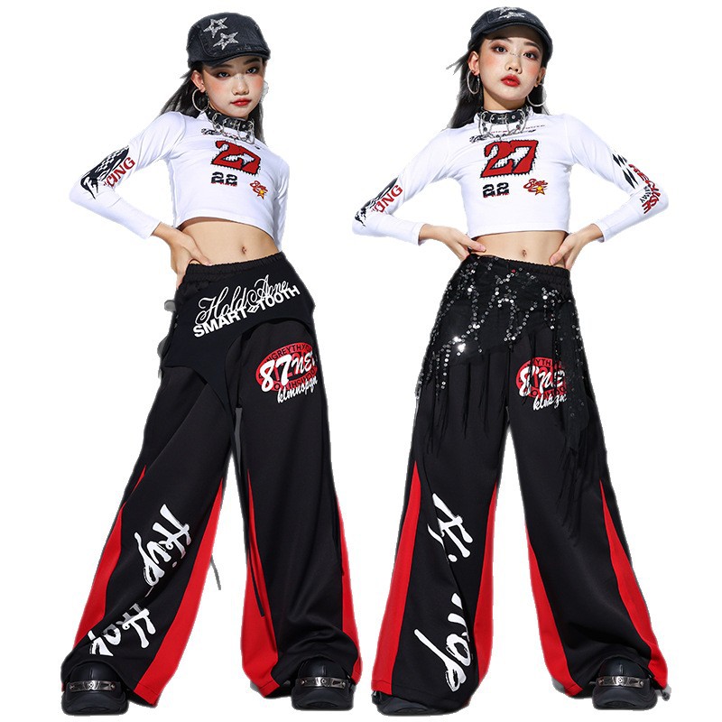 Street Fashion Kpop - 2025 Jazz Dance Clothes Girls Kpop