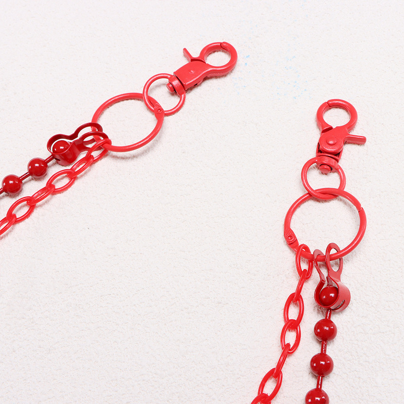 Bright Red Beaded Multi‑Layer  - Street Fashion Jewelry 评论和价格