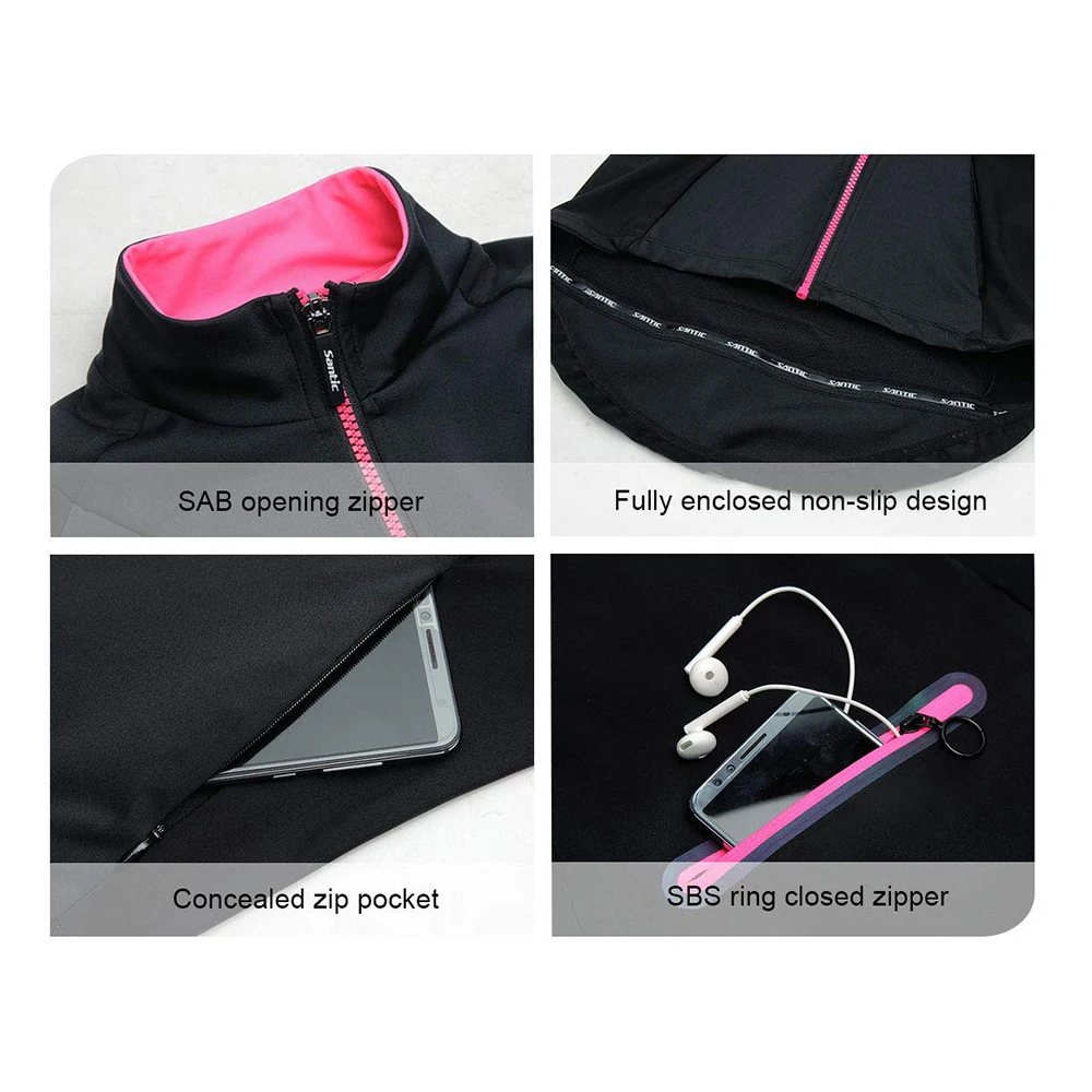 Santic Womens Fleece Bike Coat - Windbreak Shell Jacket 评论和价格