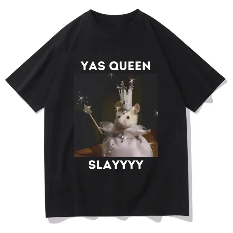 Sad Hamster T-shirt Funny Yas  - Queen Street Fashion 评论和价格