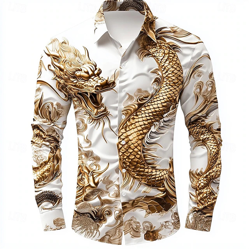 Men's Shirt Long Sleeve Shirt  - Street Fashion In Chinese 评论和价格