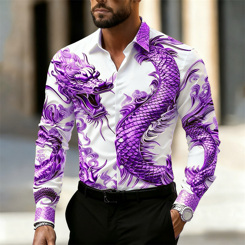 Men's Shirt Long Sleeve Shirt  - Street Fashion In Chinese 评论和价格