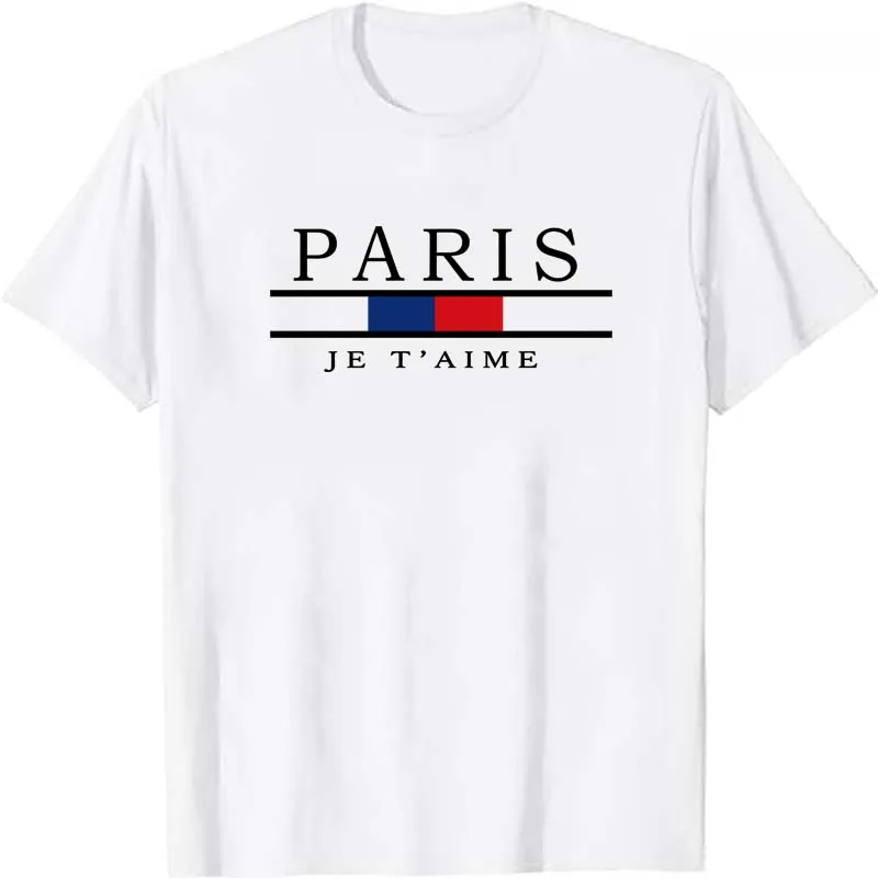 Paris Graphic Print T-shirts M - Street Fashion Paris 评论和价格