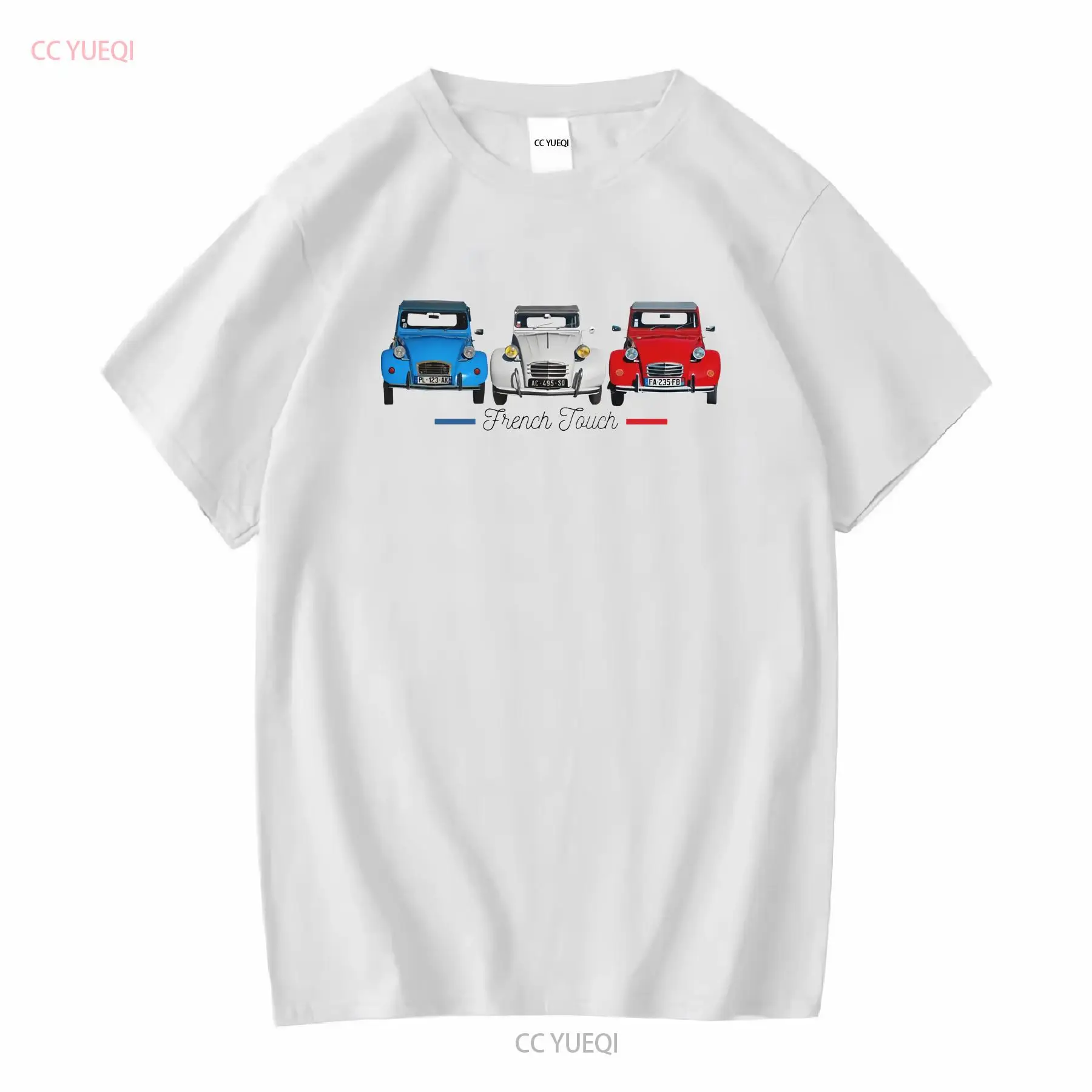 Two horses 2 CV T Shirt cotton - French Street Fashion 评论和价格