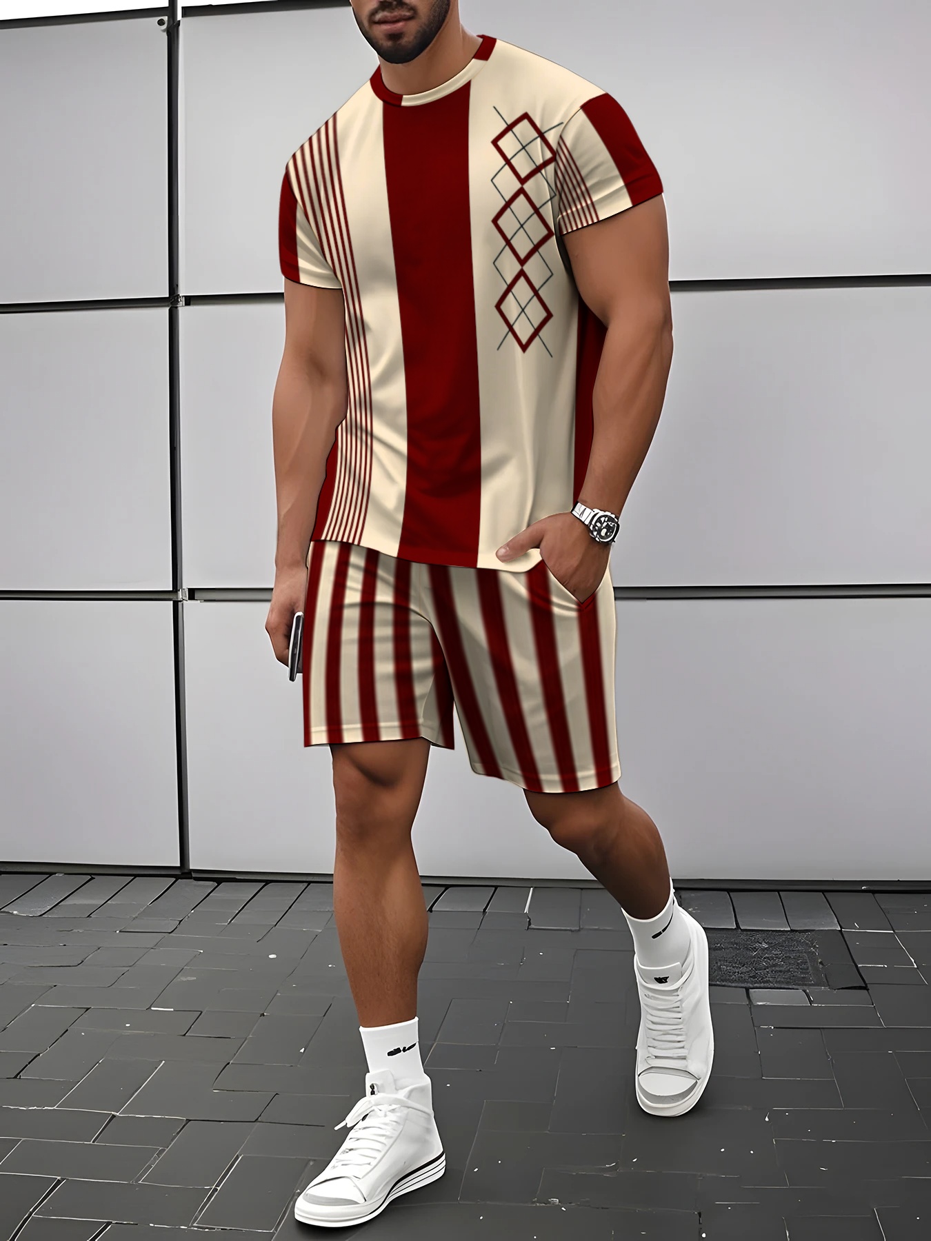2026 Summer New Men's Short-Sl - Street Fashion Summer 2026 评论和价格