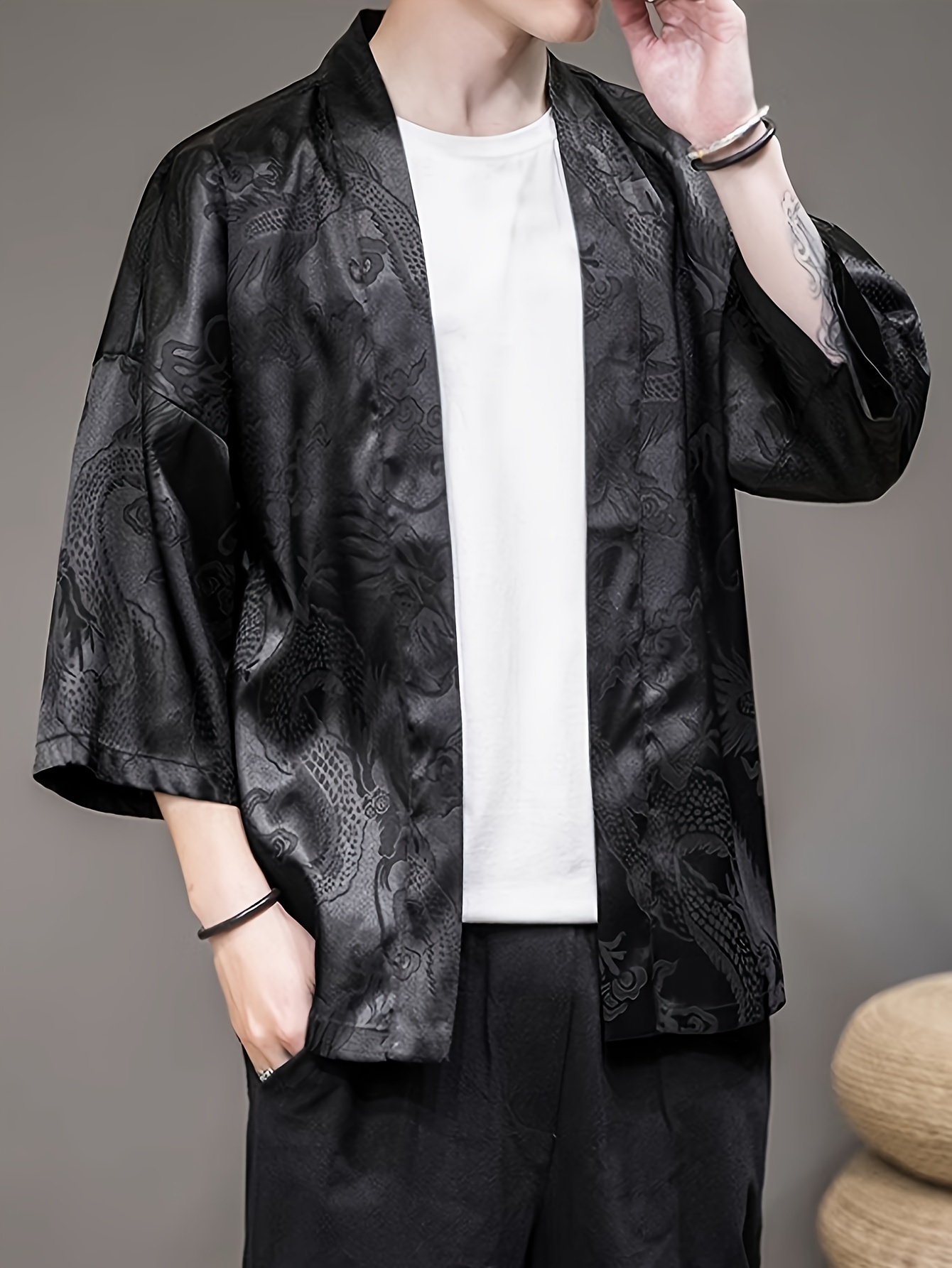 2026 Summer Men's Kimono 3D Pr - Street Fashion Summer 2026 评论和价格
