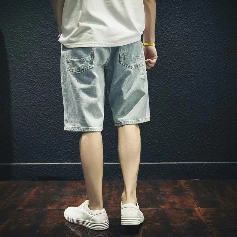 Summer Men's Denim Shorts Retr - Street Fashion Hong Kong 评论和价格