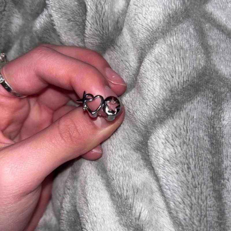 Punk Hip Hop Hollow Heart Teet - Street Fashion Jewelry 评论和价格