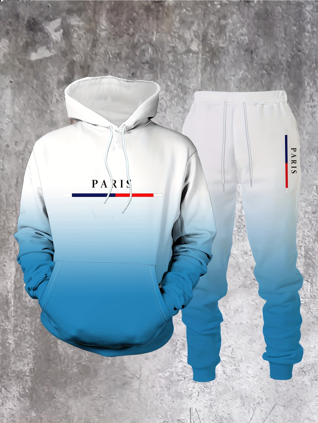 Gradient Color Paris Tracksuit - Street Fashion Paris 评论和价格