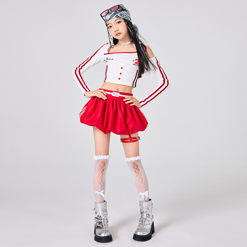 Girls Hip Hop Clothes White To - Street Fashion Kpop 评论和价格