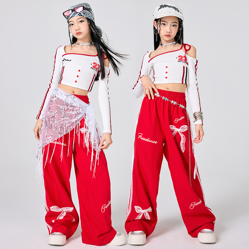 Girls Hip Hop Clothes White To - Street Fashion Kpop 评论和价格