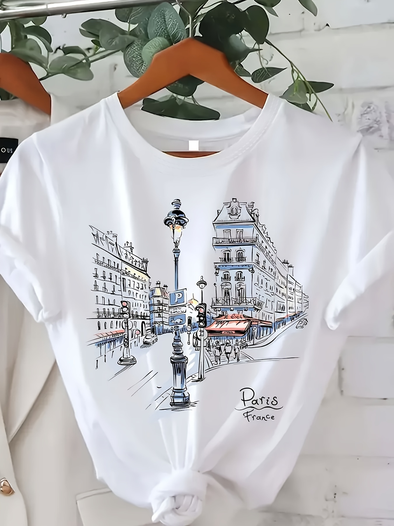 Women'S Paris Street Print T-S - Street Fashion Paris 评论和价格