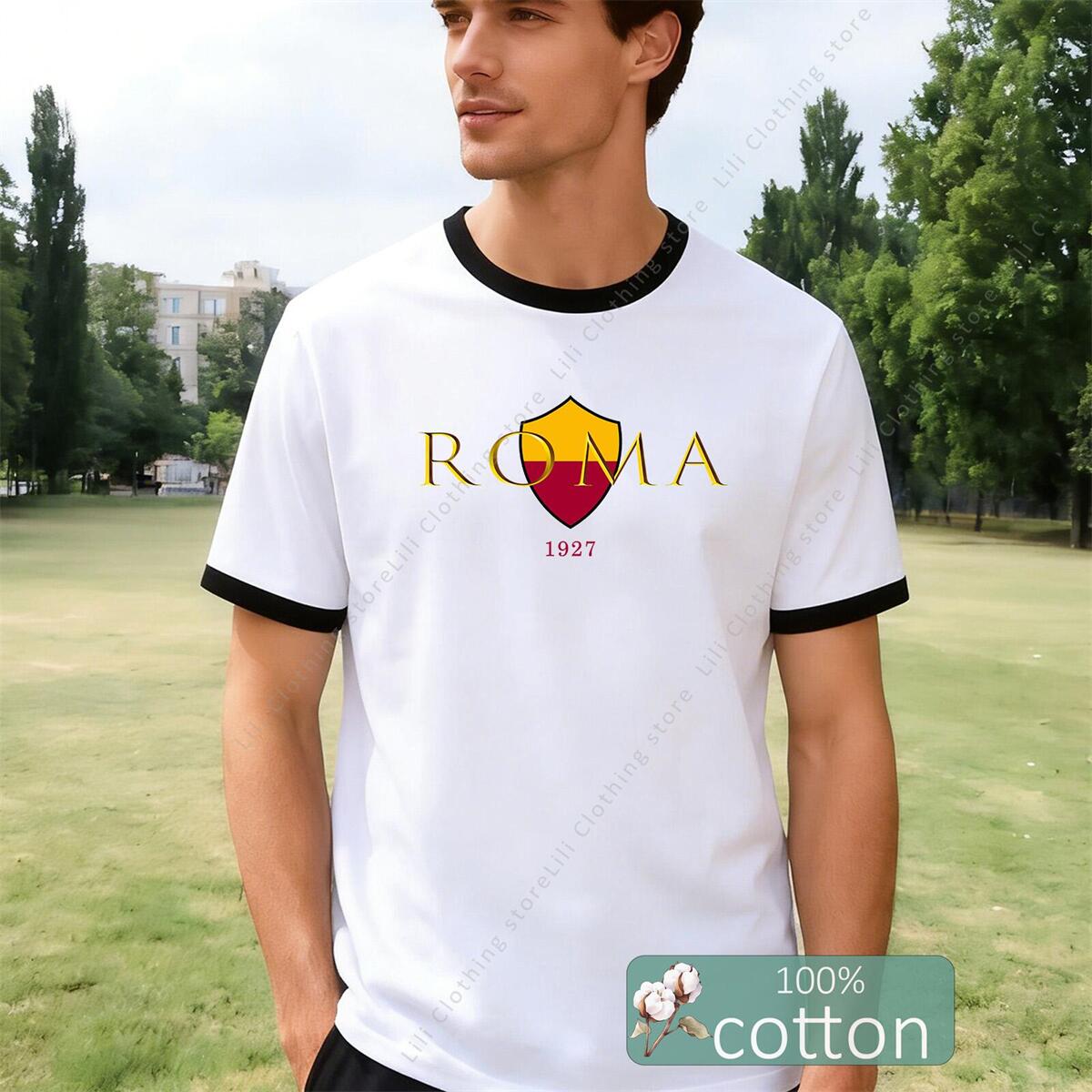 ROMA Letter Graphic Print Men' - Street Fashion Roma 评论和价格