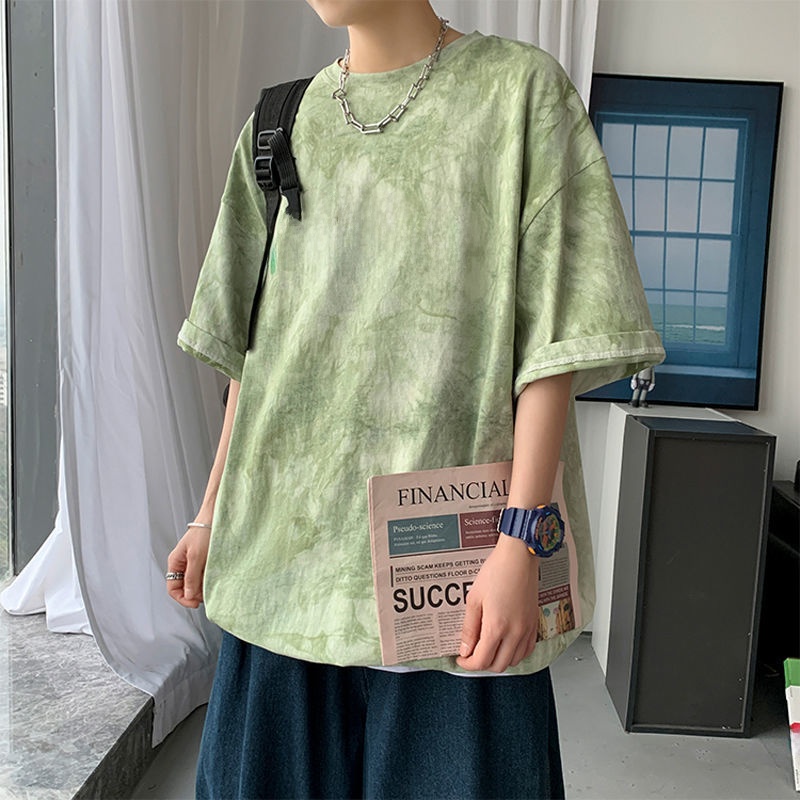 Black Tie Dye Short Sleeve T-S - Street Fashion Hong Kong 评论和价格
