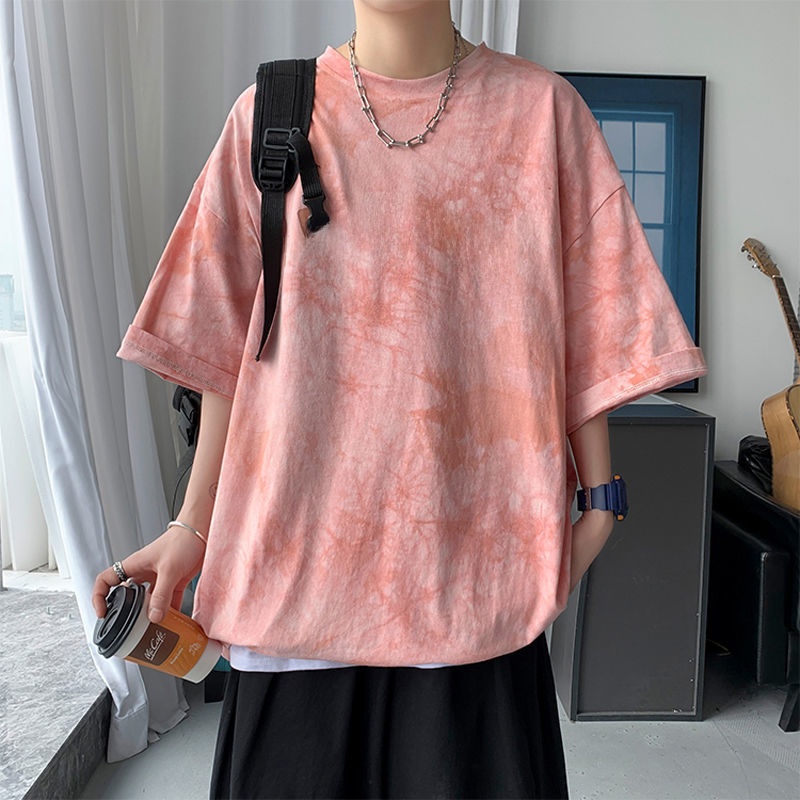 Black Tie Dye Short Sleeve T-S - Street Fashion Hong Kong 评论和价格