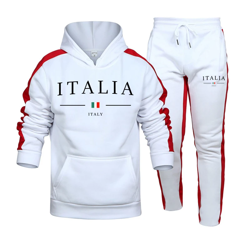 Men's Tracksuit 2 Pcs Sets Fas - Street Fashion Casual 评论和价格