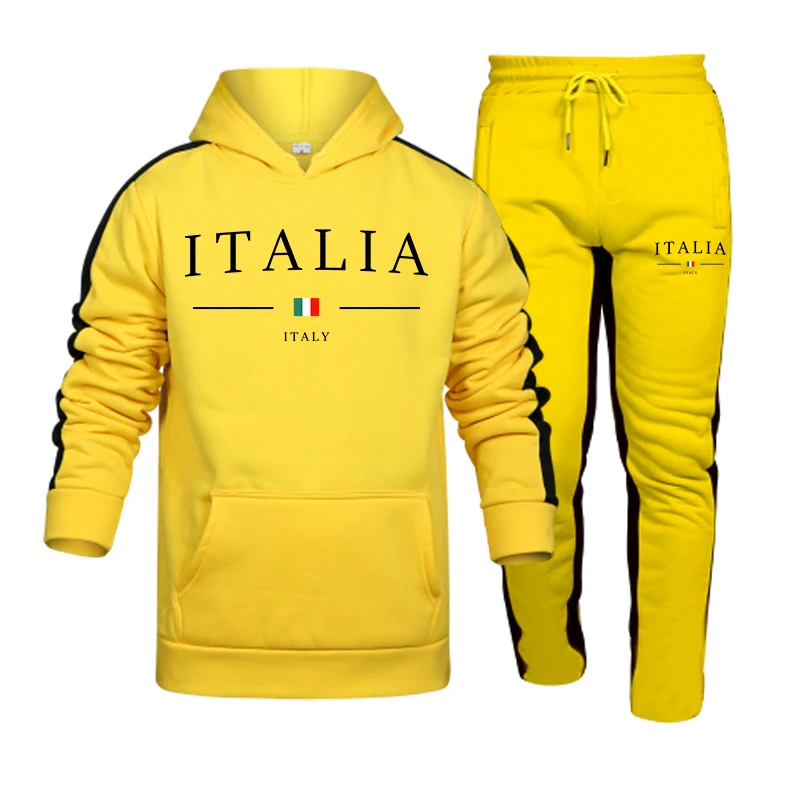Men's Tracksuit 2 Pcs Sets Fas - Street Fashion Casual 评论和价格