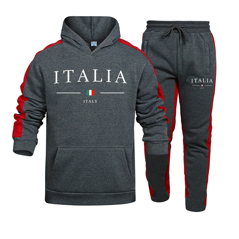 Men's Tracksuit 2 Pcs Sets Fas - Street Fashion Casual 评论和价格