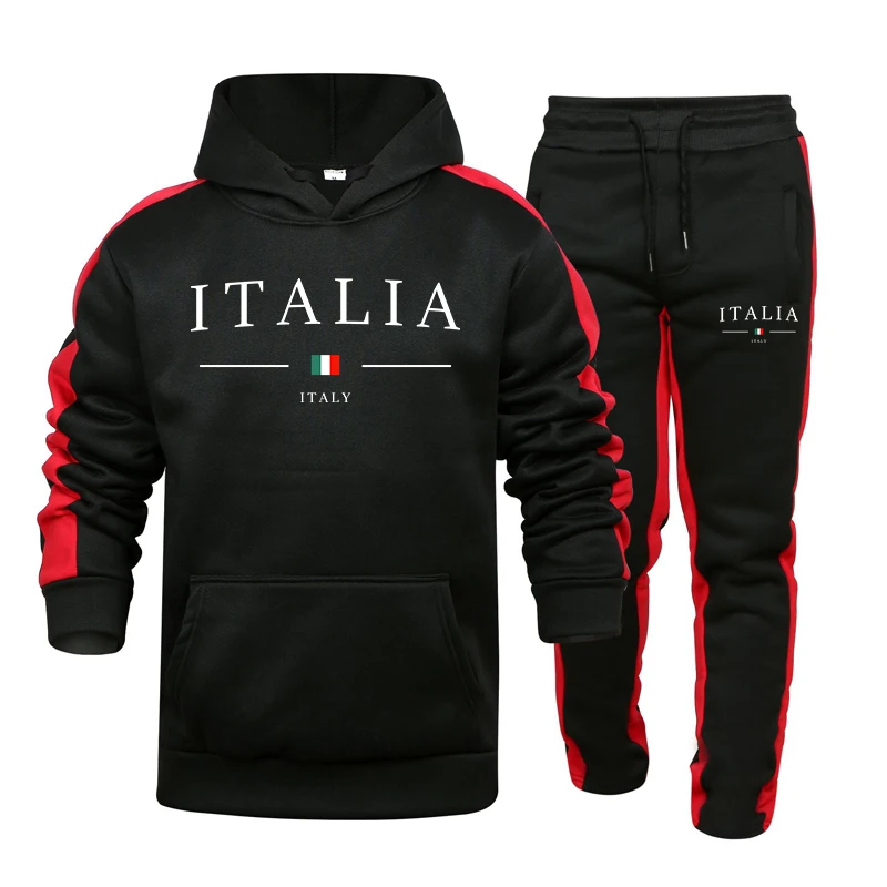 Men's Tracksuit 2 Pcs Sets Fas - Street Fashion Casual 评论和价格