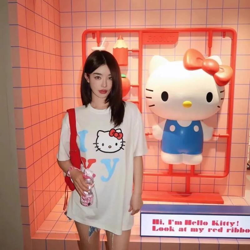 Short-Sleeved Sanrio Summer Pu - Street Fashion Casual 评论和价格