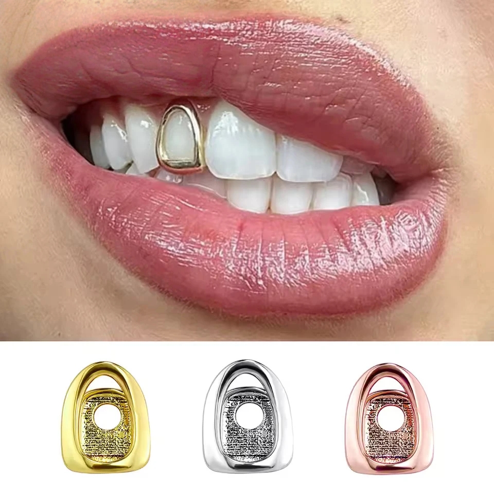 Gold Color Metal Hip Hop Rappe - Street Fashion Jewelry 评论和价格