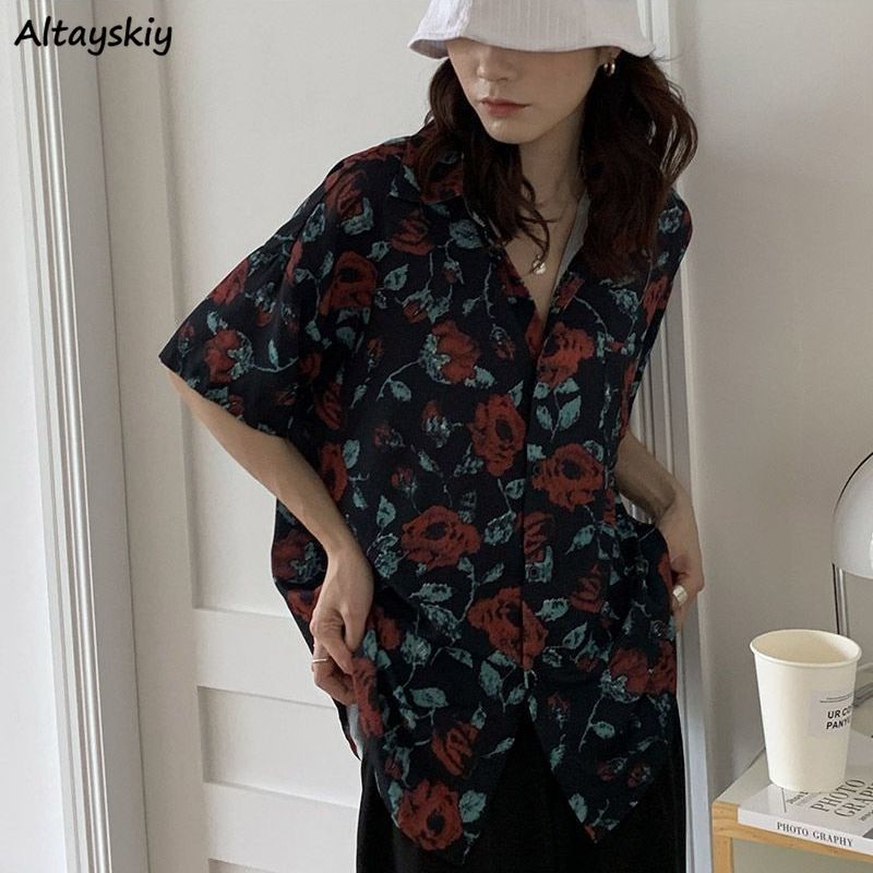 Shirts Women Retro Fashion Sum - Street Fashion Hong Kong 评论和价格