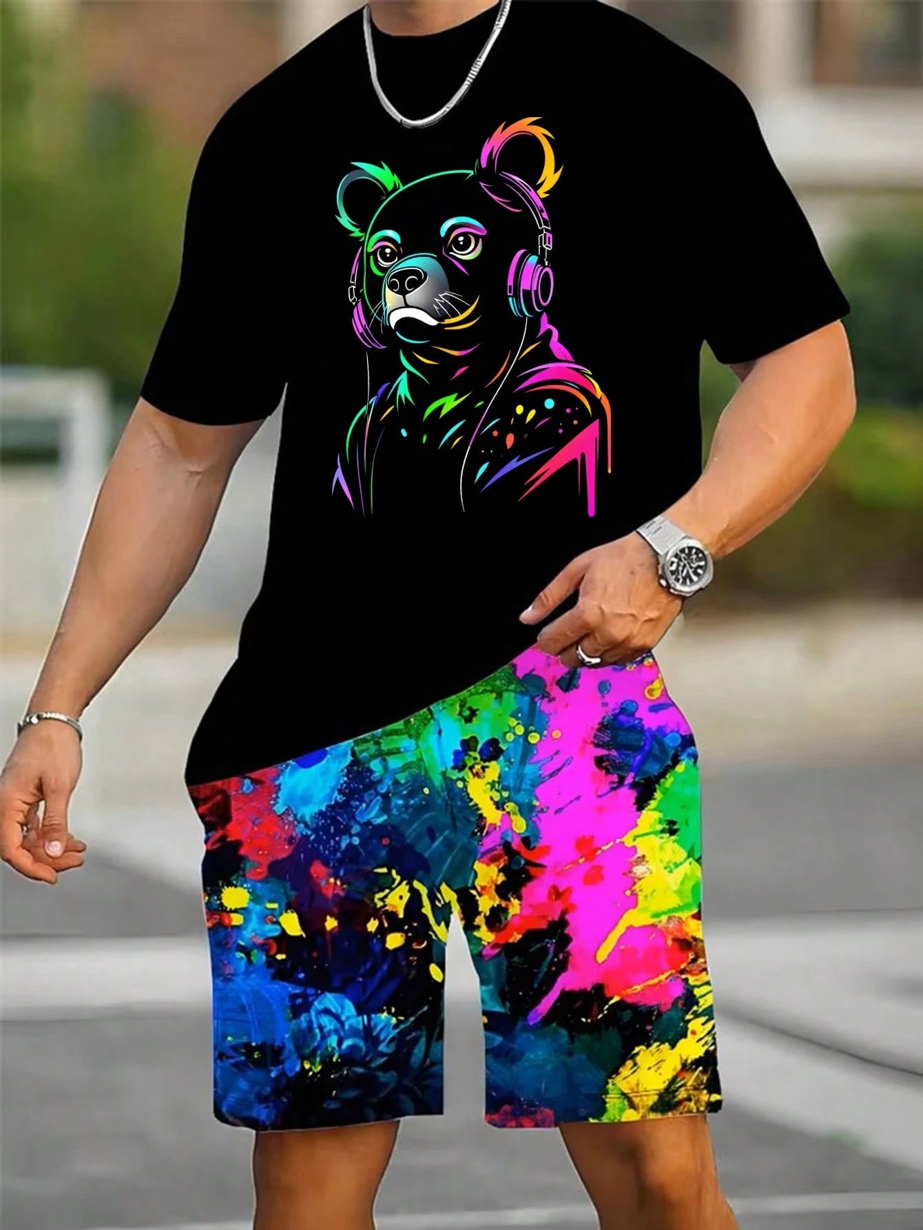 2026 Summer New Men's Short-Sl - Street Fashion Summer 2026 评论和价格