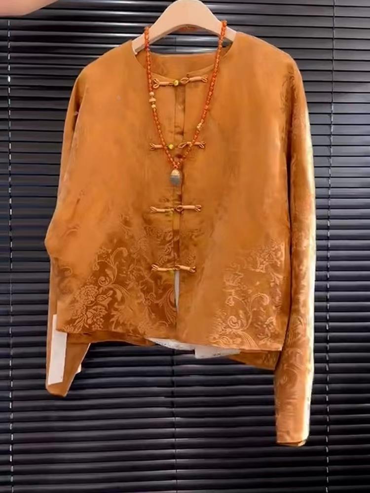 New High-End Satin Orange Flor - Street Fashion In Chinese 评论和价格
