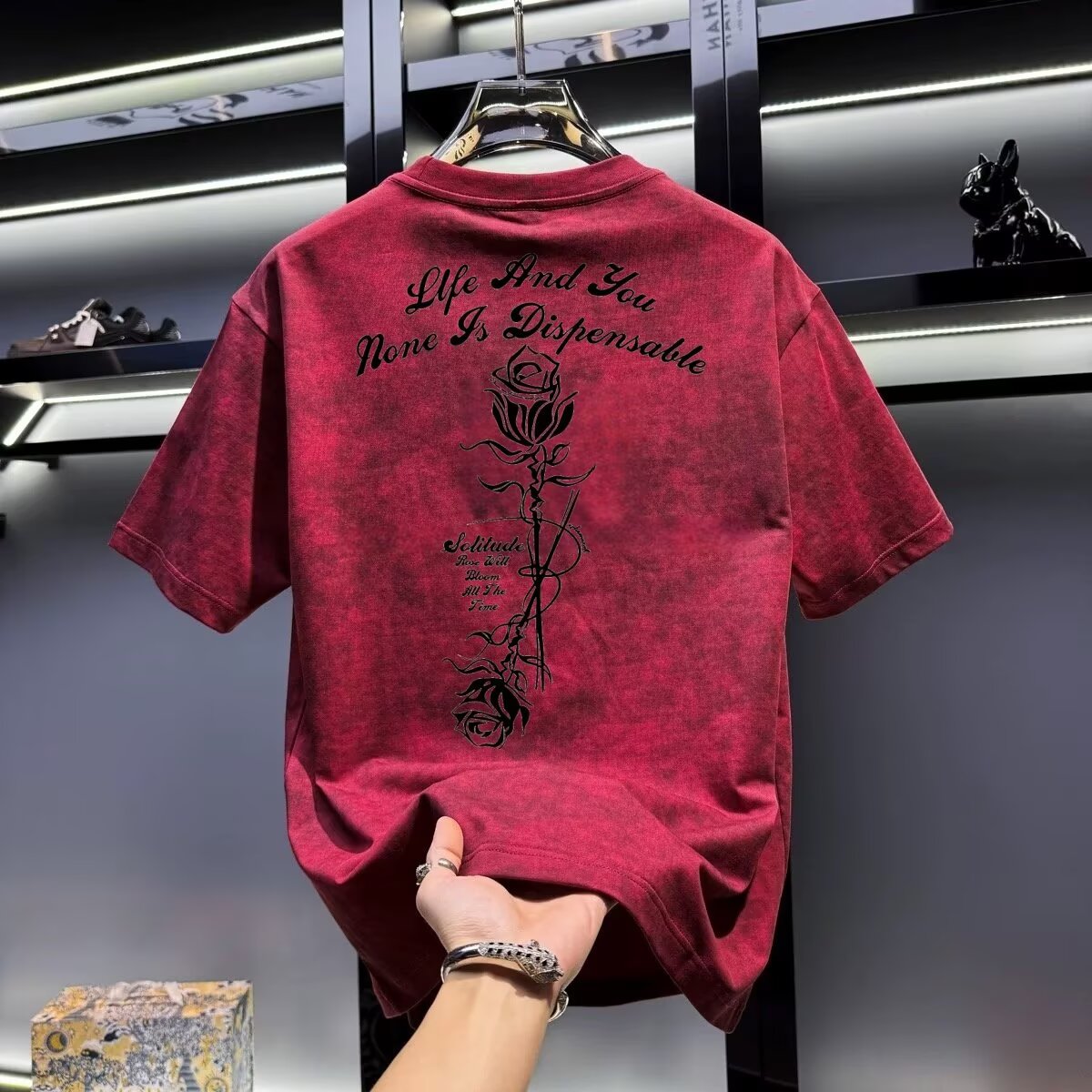 Summer men's khaki T-shirt Hig - Street Fashion In Chinese 评论和价格