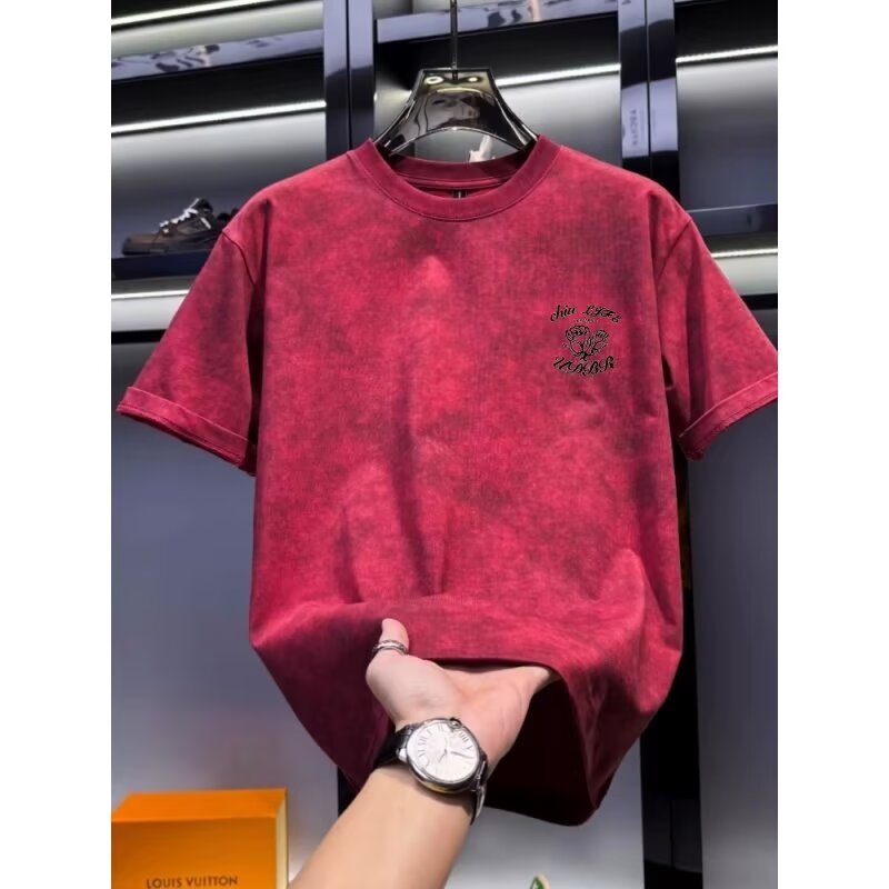 Summer men's khaki T-shirt Hig - Street Fashion In Chinese 评论和价格