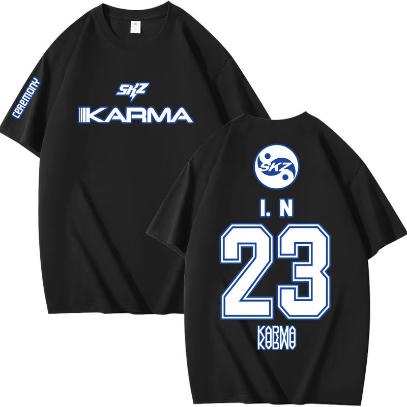 Popular Kpop KARMA Short Sleev - Street Fashion Kpop 评论和价格