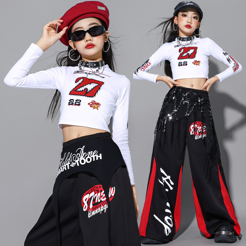 2025 Jazz Dance Clothes Girls  - Street Fashion Kpop 评论和价格